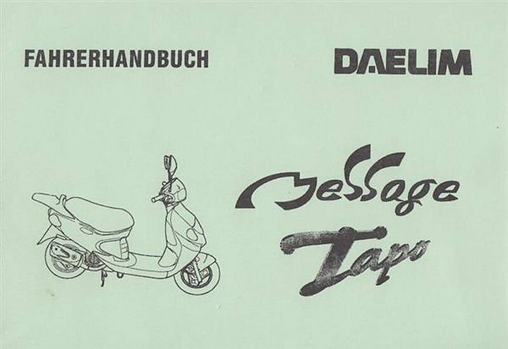 Daelim Message Tapo Fahrerhandbuch, Buchcover