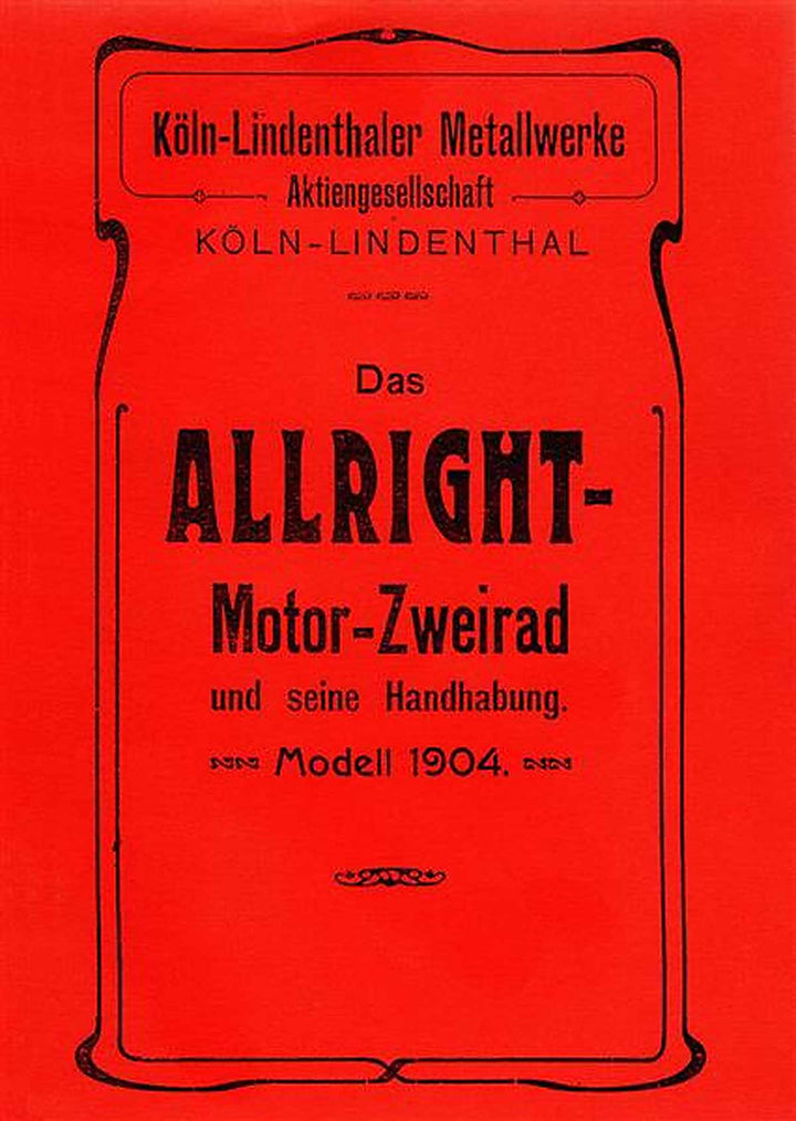 Allright Motor-Zweirad Betriebsanleitung, Buchcover