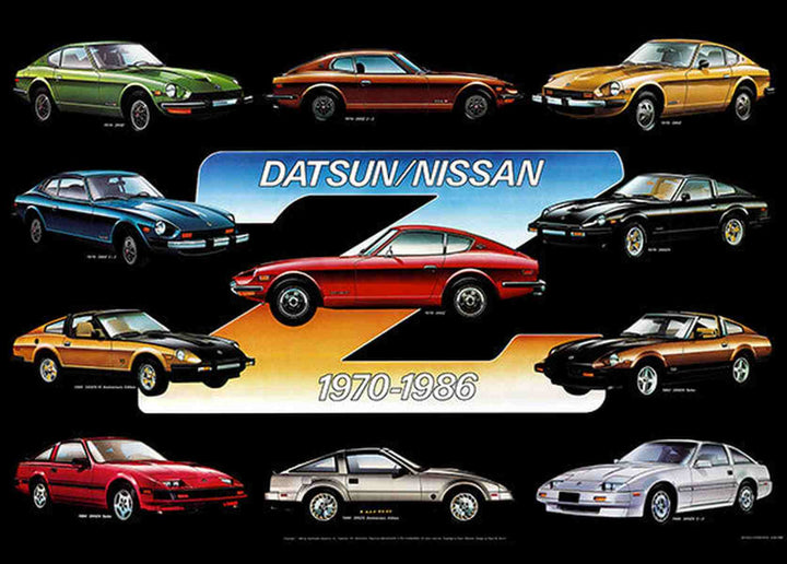 Datsun Z & Nissan Z 1970-1986 Poster, Poster-Motiv