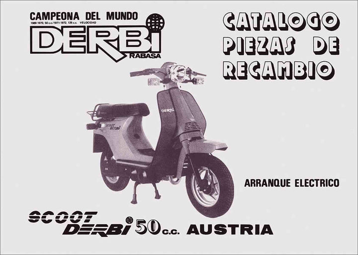 Derbi Scoot Austria, 50 ccm, Catalogo piezas de recambio, Buchcover