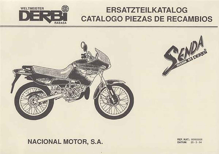 Derbi Senda Ersatzteilkatalog, Buchcover