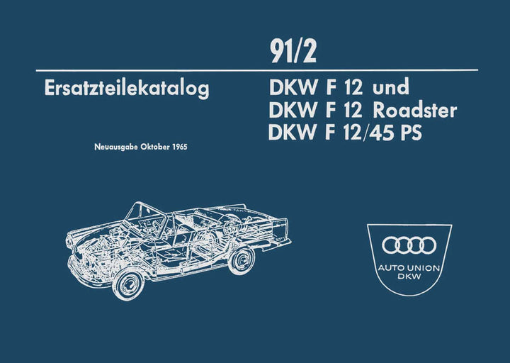 DKW F12 und F12 Roadster Ersatzteilkatalog, Buchcover