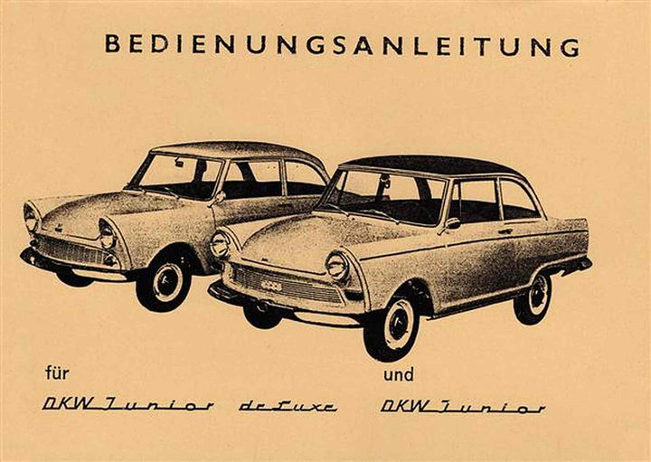 DKW Junior & Junior de Luxe Bedienungsanleitung, Buchcover