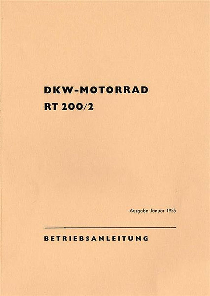 DKW RT200/2 Betriebsanleitung, Buchcover