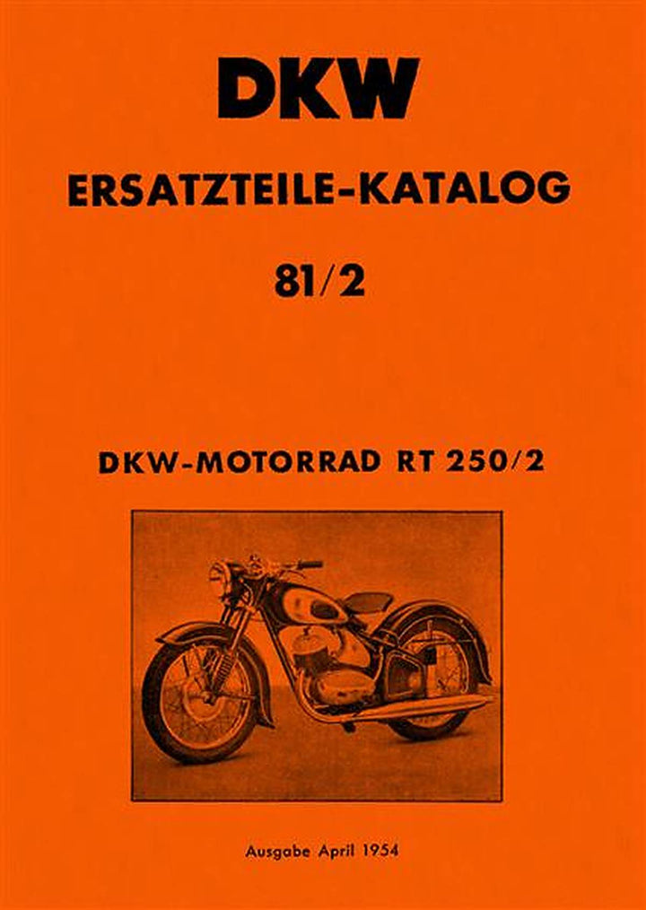 DKW RT250/2 Ersatzteilkatalog, Buchcover