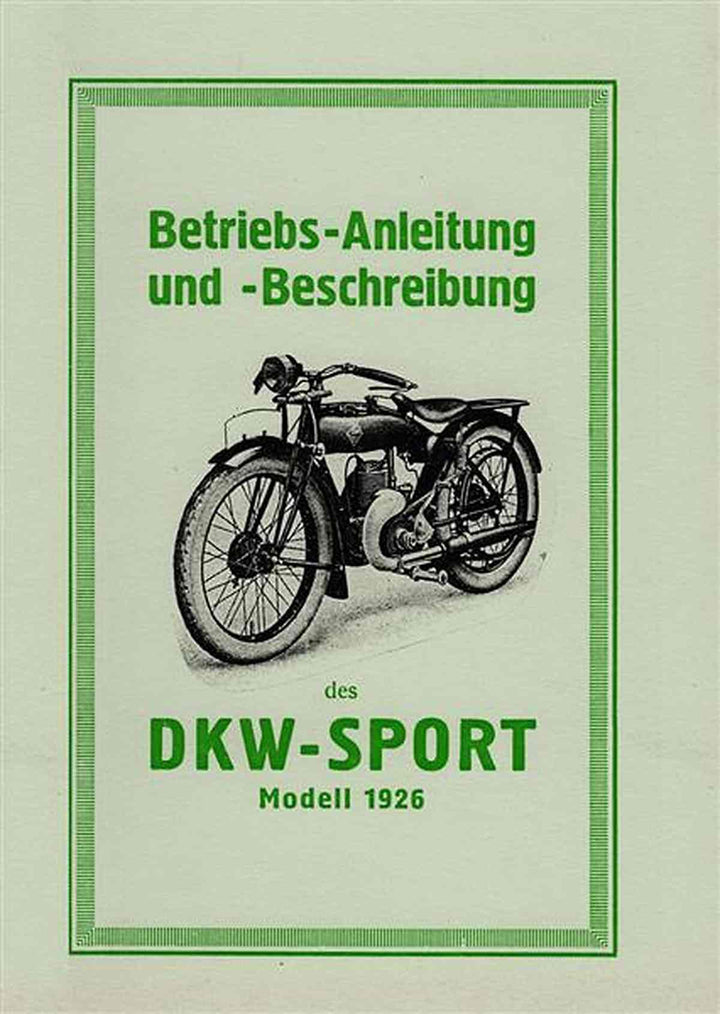 DKW Sport / E 206 Betriebsanleitung, Buchcover