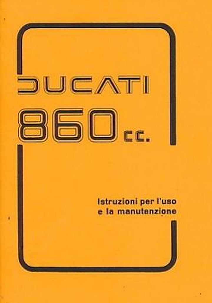 Ducati Motociclo 860 cc, Betriebsanleitung, Buchcover
