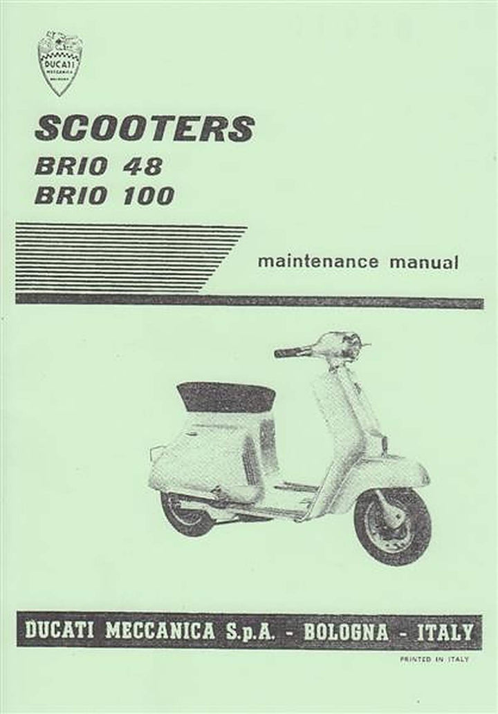 Ducati Scooters Brio 48 und Brio 100, 2-Takt, 3-Gang, Maintenance Manual, Buchcover