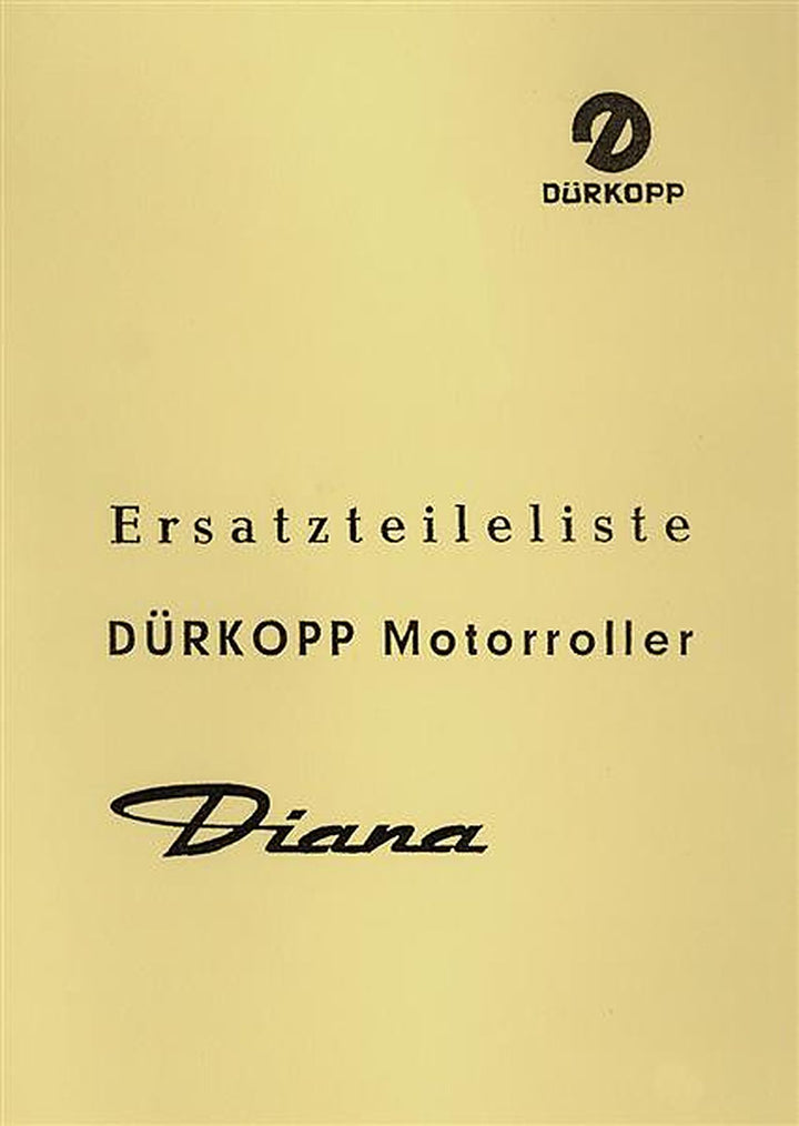 Dürkopp Diana Ersatzteilkatalog, Buchcover