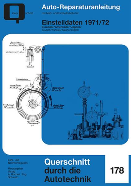 Einstelldaten 1971/72 - Reparaturbuch - gedrucktes Buch zum Bestpreis! - verwuester.net