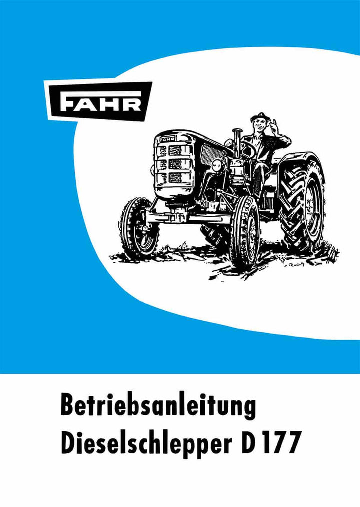Fahr D177 Diesel-Schlepper Betriebsanleitung, Buchcover