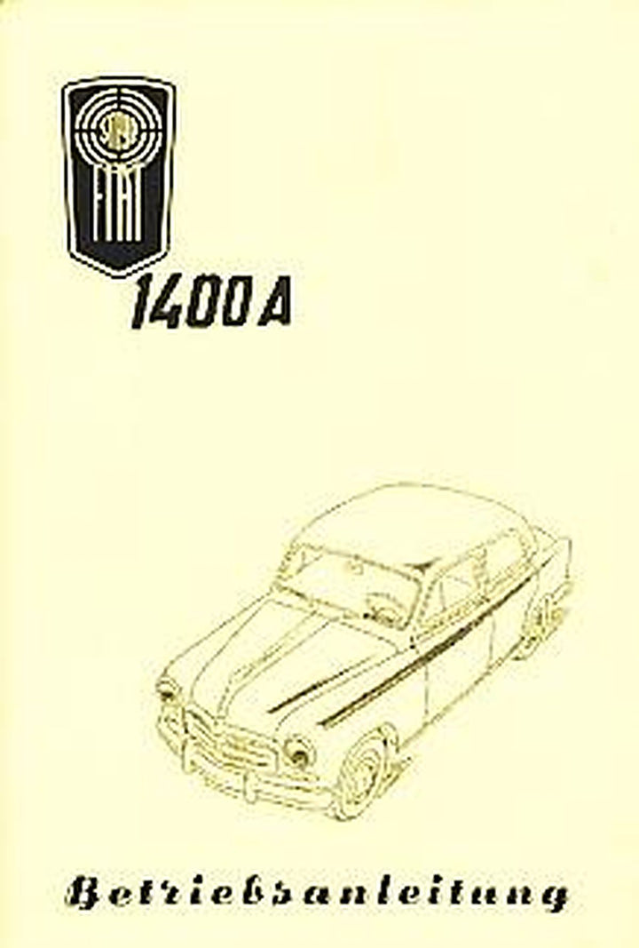 Steyr Fiat 1400 A, Betriebsanleitung, Buchcover