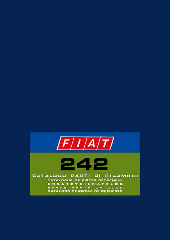 Fiat 242 Ersatzteilkatalog, Buchcover