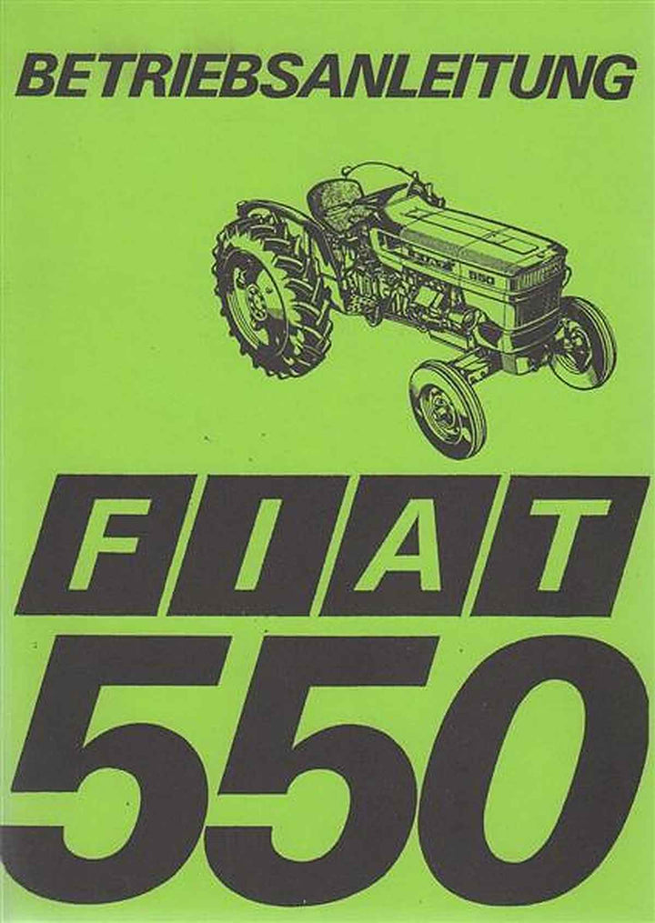 Fiat Traktor 550 Betriebsanleitung, Buchcover
