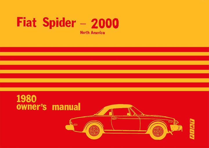 Fiat Spider 2000 Owners Manual, Buchcover