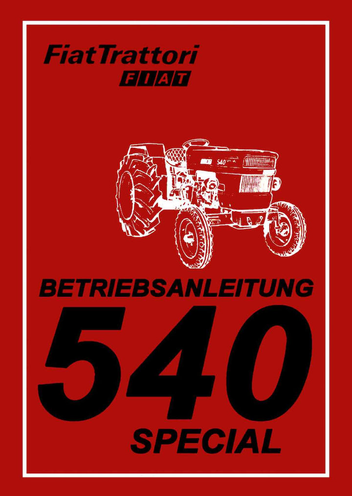 Fiat Traktor 540 Special Betriebsanleitung, Buchcover