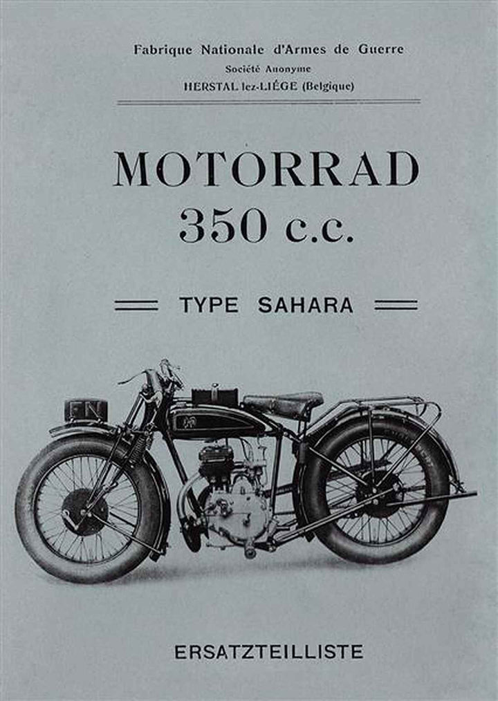 FN 350 Typ Sahara Ersatzteilkatalog, Buchcover