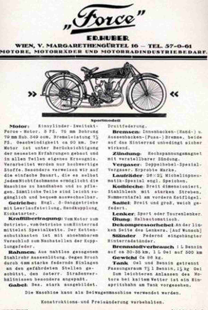 Force 350 Sportmodell, Buchcover
