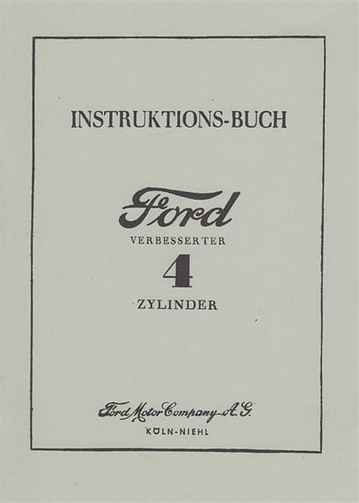 Ford 4-Zylinder Modelle AB und ABF Betriebsanleitung, Buchcover