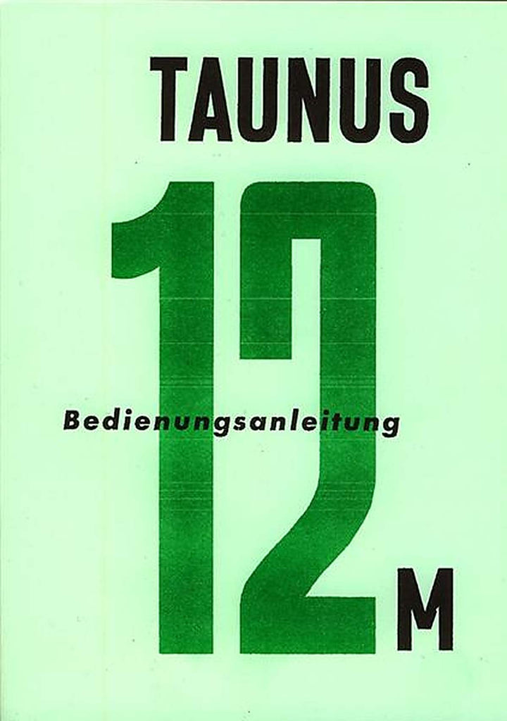 Ford Taunus 12M Betriebsanleitung, Buchcover