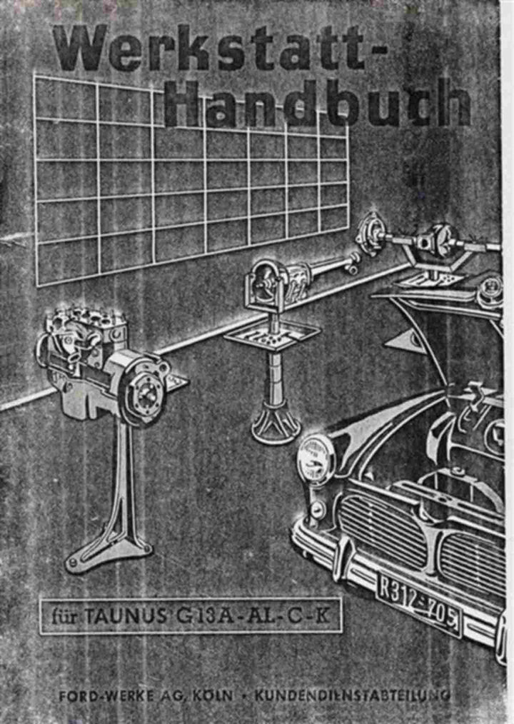 Ford Taunus 12 und 12M Werkstatthandbuch, Buchcover