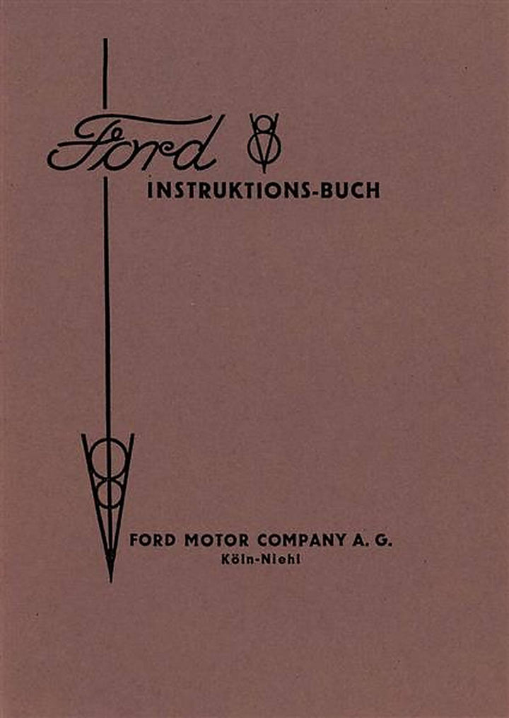 Ford V8 Bedienungsanleitung, Buchcover