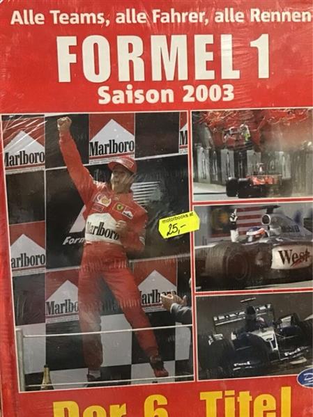Formel 1 - Die Saison 2003 - Der 6. Titel für Schumi, Buchcover