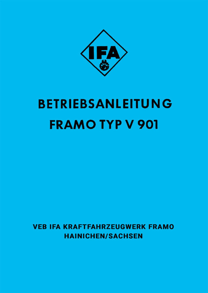 Framo V901 Bedienungsanleitung, Buchcover