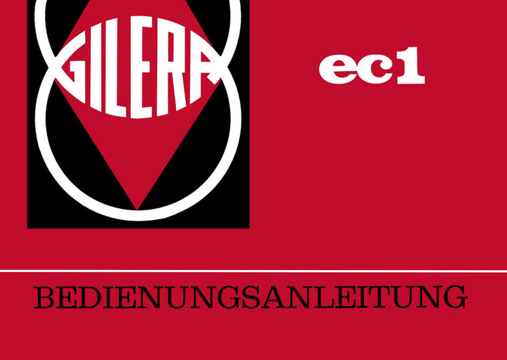 Gilera EC 1 Betriebsanleitung, Buchcover