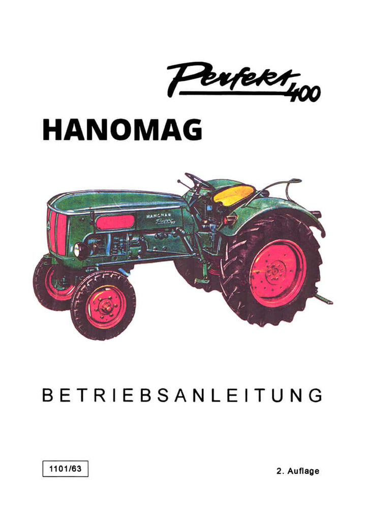 Hanomag Perfekt 400 Betriebsanleitung, Buchcover