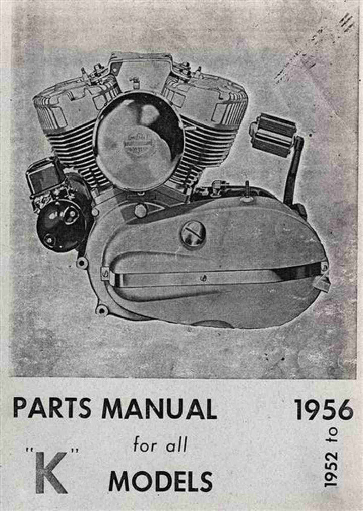 Harley-Davidson K-Models 1952-1956 Parts List, Buchcover