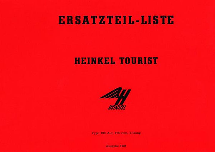 Heinkel Tourist-Roller Ersatzteilkatalog, Buchcover