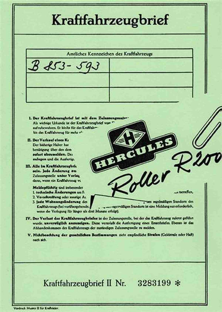 Hercules R 200 Beschreibung, Buchcover