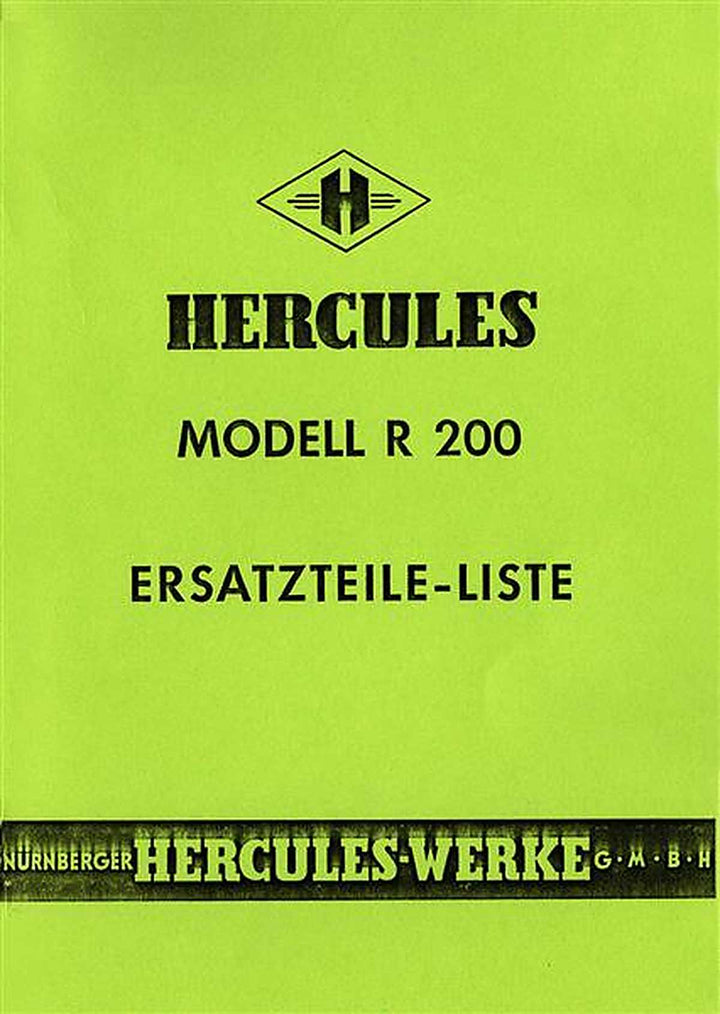 Hercules R200 Ersatzteilkatalog, Buchcover