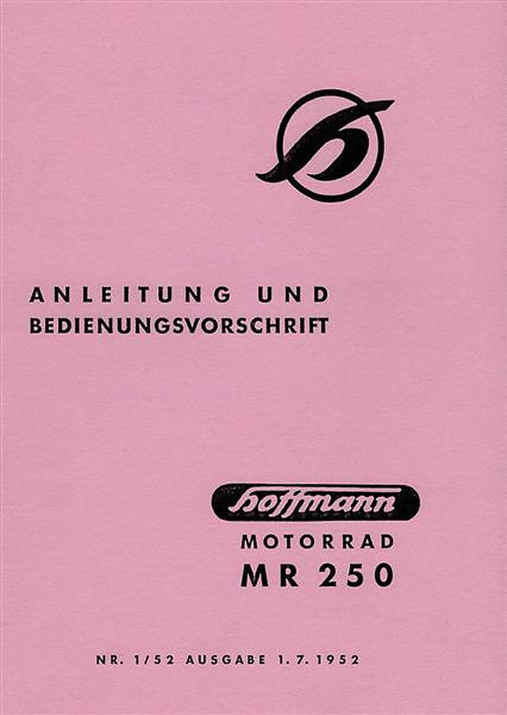 Hoffmann MR250 Betriebsanleitung, Buchcover