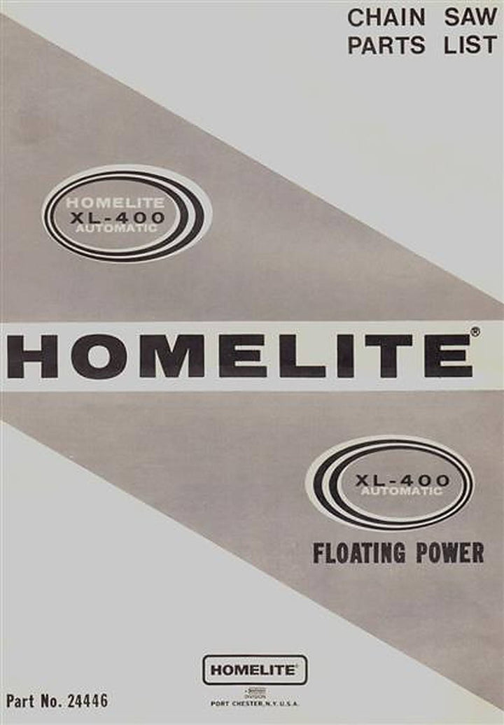 Homelite XL 400 Automatic und FP Chain Saw, Parts List, Buchcover