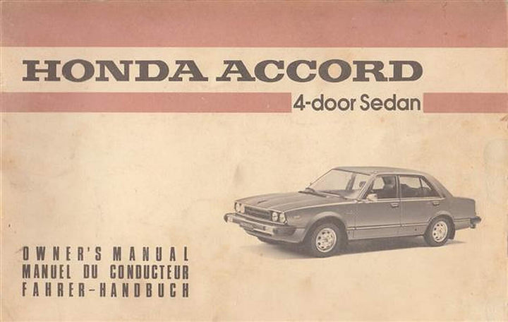 Honda Accord 4-door Sedan Fahrer-Handbuch, Buchcover