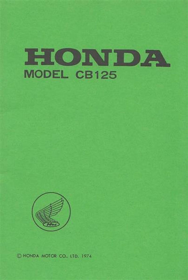 Honda CB125 Betriebsanleitung, Buchcover