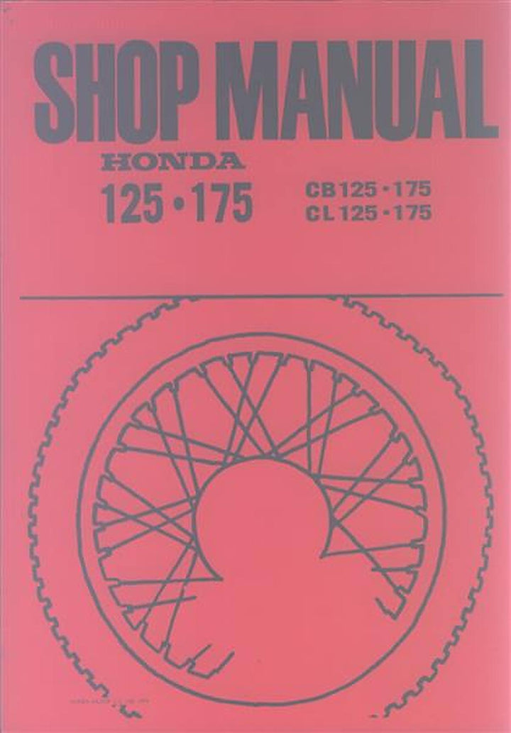 Honda CB125 CB175 CL125 CL175 Shop Manual, Buchcover