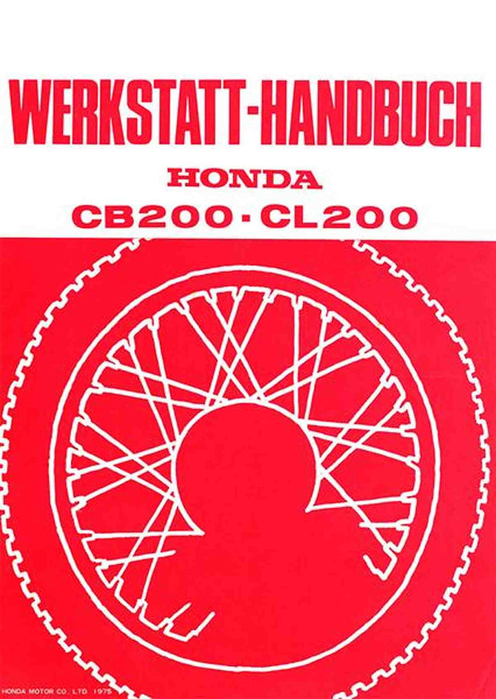 Honda CB200 und CL200 Reparaturanleitung, Buchcover