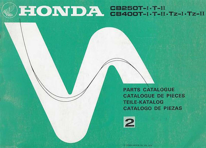 Honda CB250T CB400T Teilekatalog, Buchcover