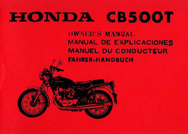 Honda CB500T Fahrerhandbuch, Buchcover