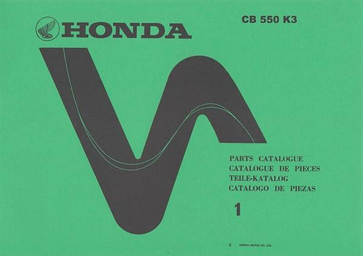 Honda CB550K3 Parts Catalogue, Buchcover