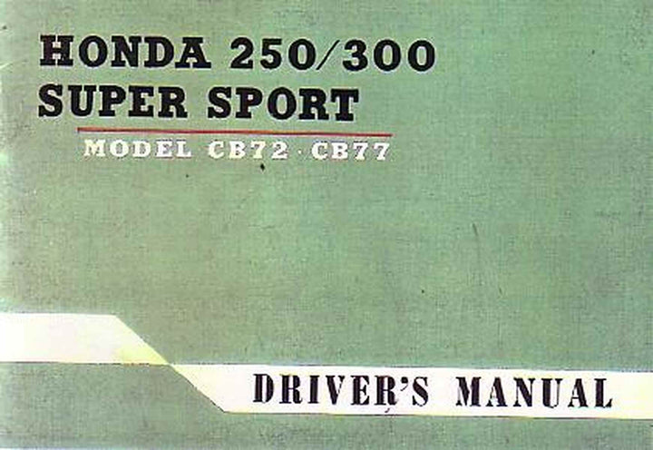 Honda CB72 CB77 250/300 ccm Supersport Driver&