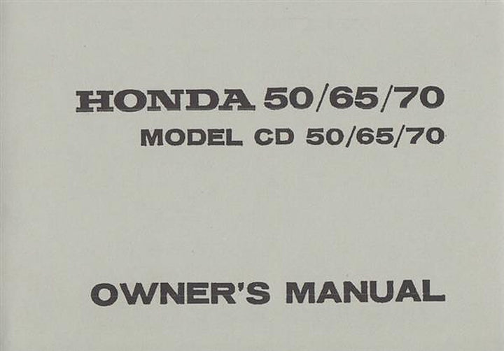 Honda CD50 CD65 CD70 Owner&