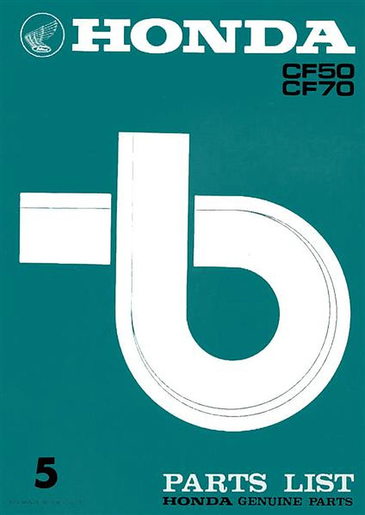 Honda CF50 CF70 Parts List, Buchcover