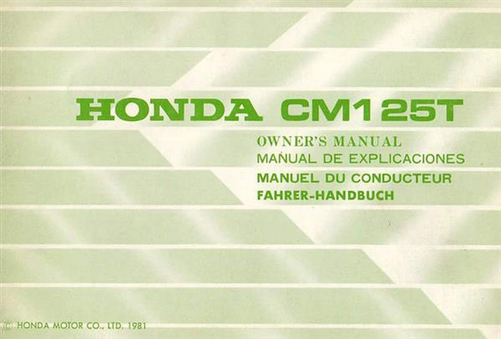 Honda CM125T Fahrerhandbuch, Buchcover