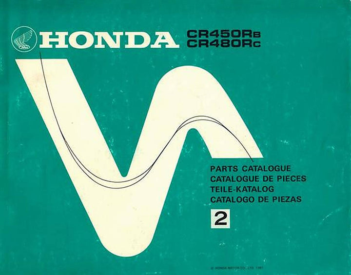 Honda CR450RB CR480RC Teilekatalog, Buchcover