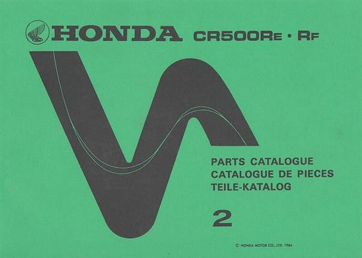 Honda CR500RE CR500RF Teilekatalog, Buchcover