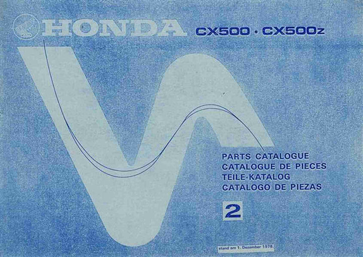 Honda CX500 CX500Z Teilekatalog, Buchcover